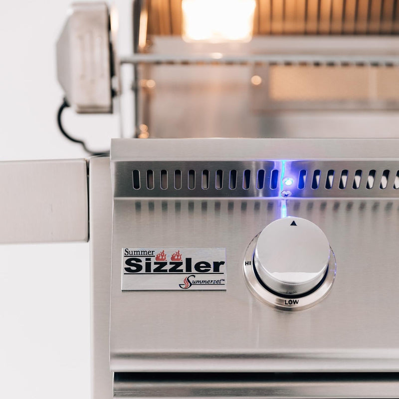 Summerset Sizzler Pro 32" 4-Burner Built-In Natural Gas Grill With Rear Infrared Burner (SIZPRO32-NG) Home Outlet Direct 