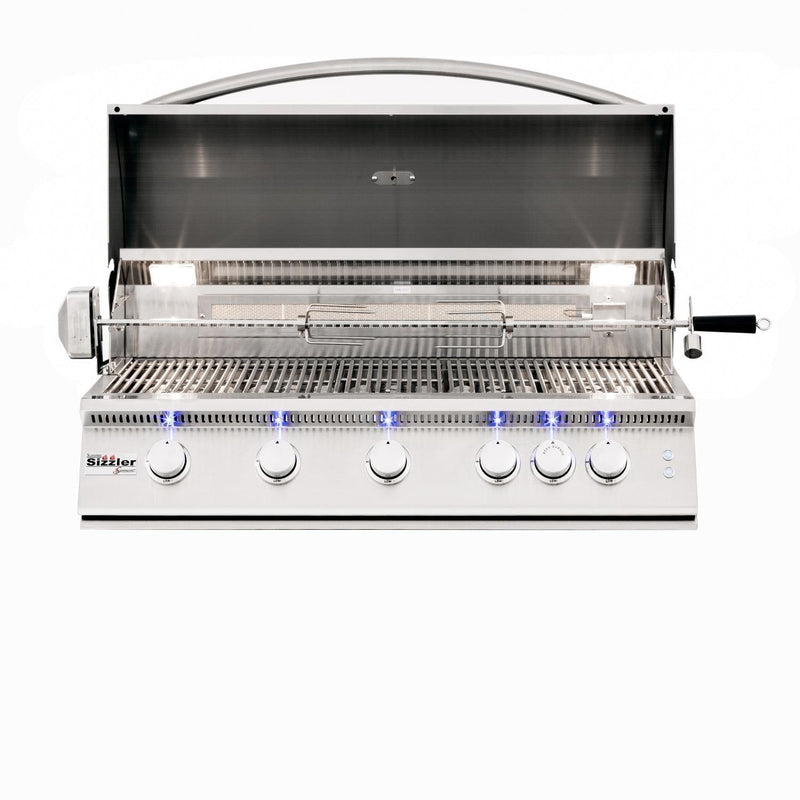 Summerset Sizzler Pro 40" 5-Burner Built-In Propane Gas Grill With Rear Infrared Burner (SIZPRO40-LP) Home Outlet Direct 