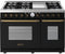 Superiore Deco 48-Inch Dual Fuel Double Oven Freestanding Range in Black Matte with Bronze Trim (RD482SCN_B_)