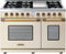 Superiore Deco 48-Inch Gas Double Oven Freestanding Range in Cream Matte with Bronze Trim (RD482GCC_B_)