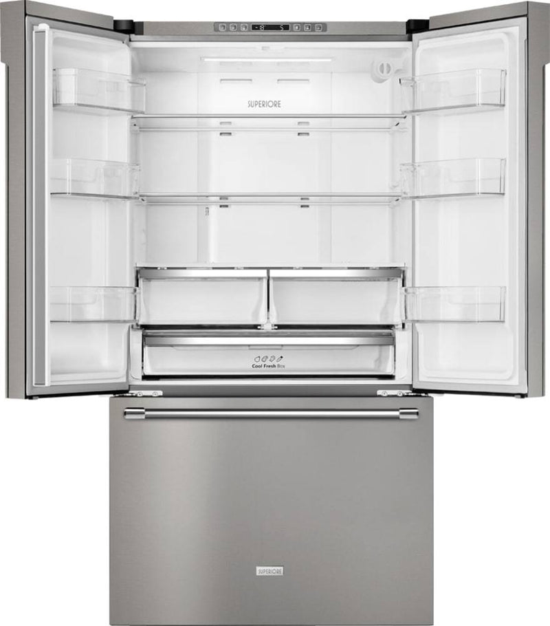 Superiore La Cucina 36" French Door Refrigerator, with Water Dispenser & Ice Maker, in Stainless steel (F_36FFS_) Refrigerators Superiore 