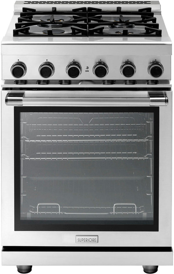 Superiore Next 24" Gas Freestanding Range in Stainless Steel (RN241GPS_S_) Ranges Superiore 