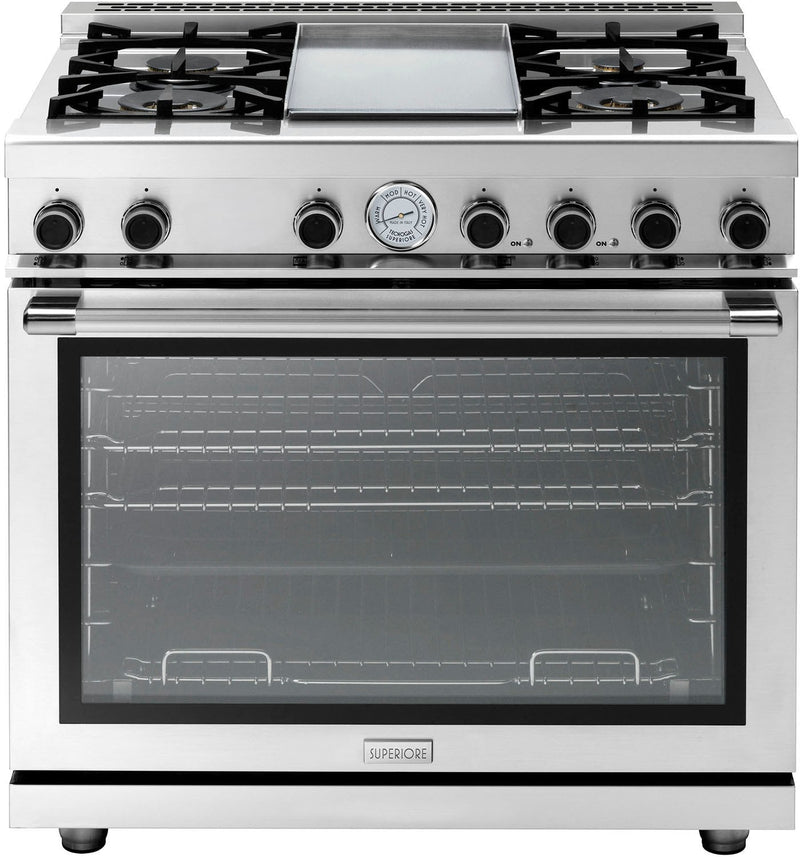 Superiore Next 36" Gas Freestanding Range in Stainless Steel (RN362GPS_S_) Ranges Superiore 
