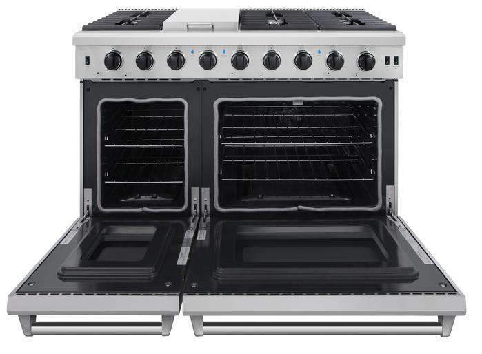 Thor Kitchen 2-Piece Appliance Package - 48" Gas Range & Pro Wall Mount Hood in Stainless Steel Appliance Package Thor Kitchen 