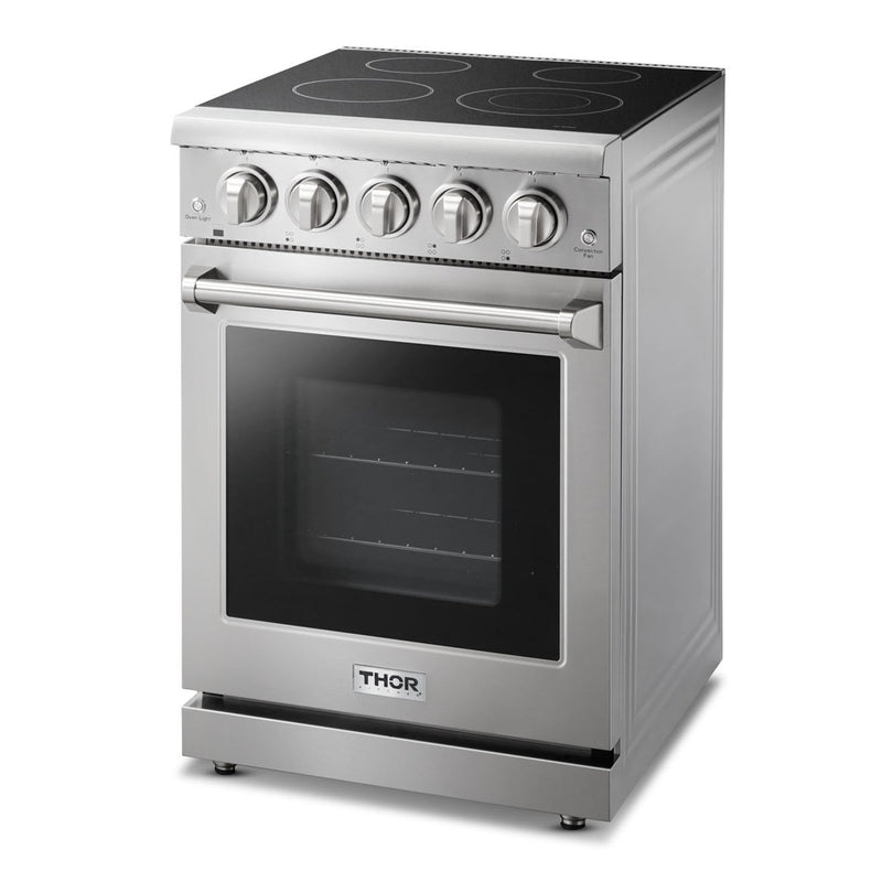 Thor Kitchen 24" 3.73 cu. ft. Oven Electric Range in Stainless Steel (HRE2401) Ranges Thor Kitchen 