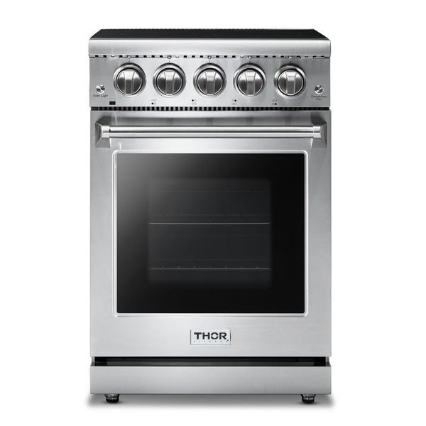 Thor Kitchen 24" 3.73 cu. ft. Oven Electric Range in Stainless Steel (HRE2401) Ranges Thor Kitchen 