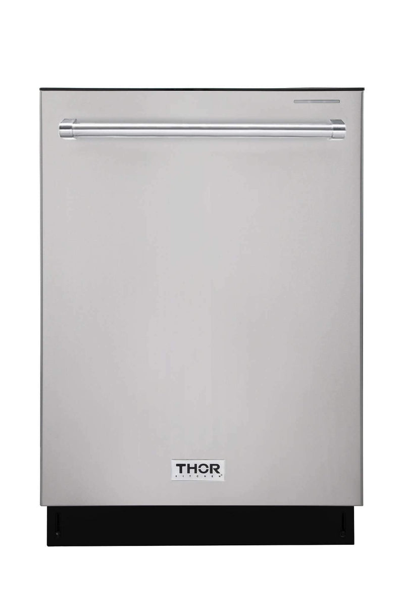 Thor Kitchen A-Series 4-Piece Appliance Package - 48-Inch Gas Range, Refrigerator with Water Dispenser, Dishwasher, and Microwave in Stainless Steel