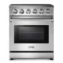 Thor Kitchen 2-Piece Appliance Package - 30-Inch Oven Electric Range andOver-the-Range Microwave & Vent Hood in Stainless Steel