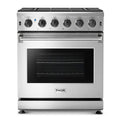 Thor Kitchen 30-Inch Natural Gas Range with 4.55 Cu. Ft Oven and 5 Burners in Stainless Steel (LRG3001U)