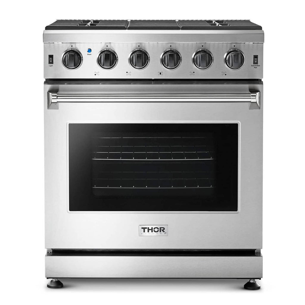 Thor Kitchen 30-Inch Propane Gas Range with 5 Burners, 4.55 cu. ft Ove