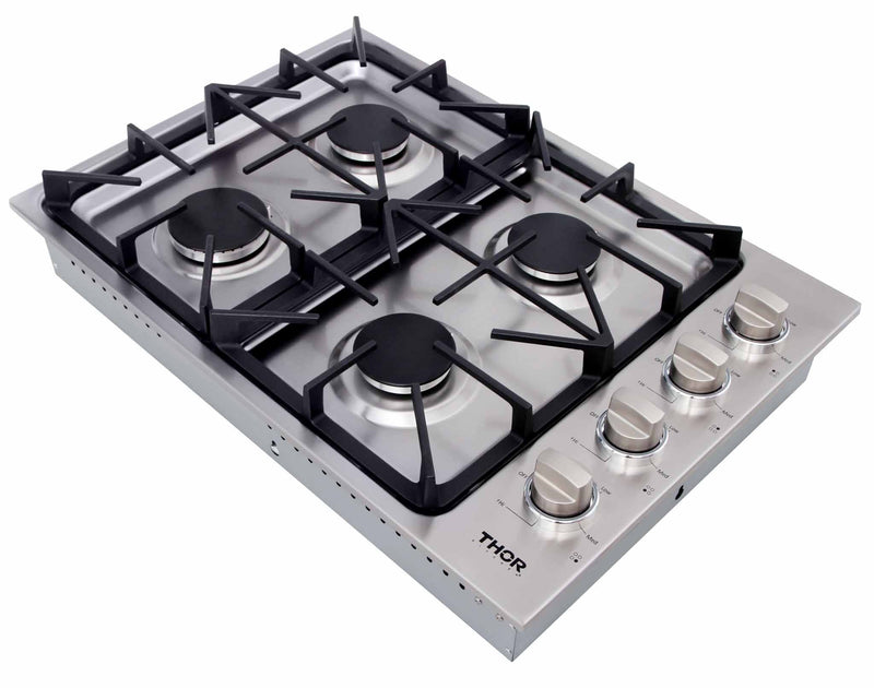 Thor Kitchen 30-Inch Professional Drop-In Gas Cooktop with Four Burners in Stainless Steel (TGC3001) Cooktops Thor Kitchen 