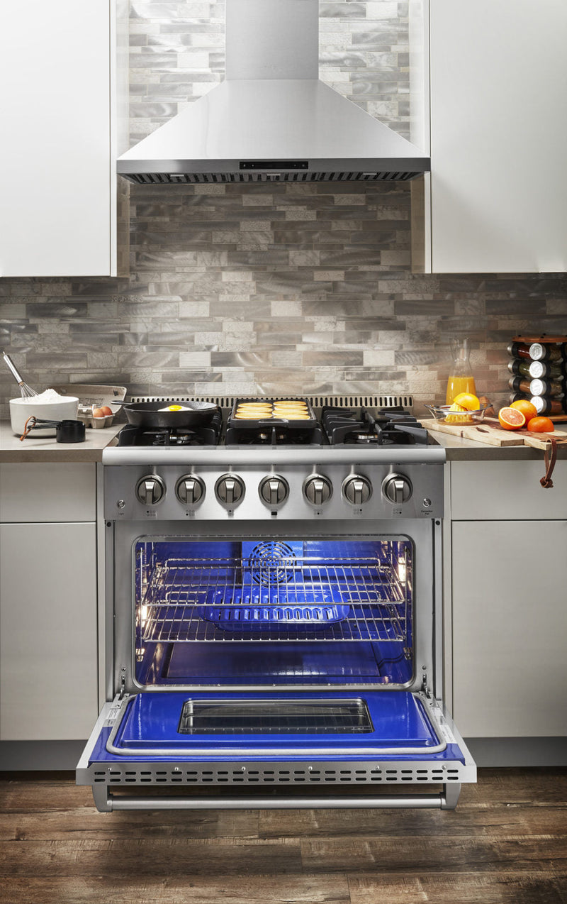 Thor Kitchen 36" 5.2 cu. ft. Oven Dual Fuel Range in Stainless Steel (HRD3606U) Ranges Thor Kitchen 