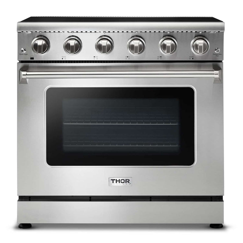 Thor Kitchen 36" 6.0 cu. ft. Oven Electric Range in Stainless Steel (HRE3601) Ranges Thor Kitchen 