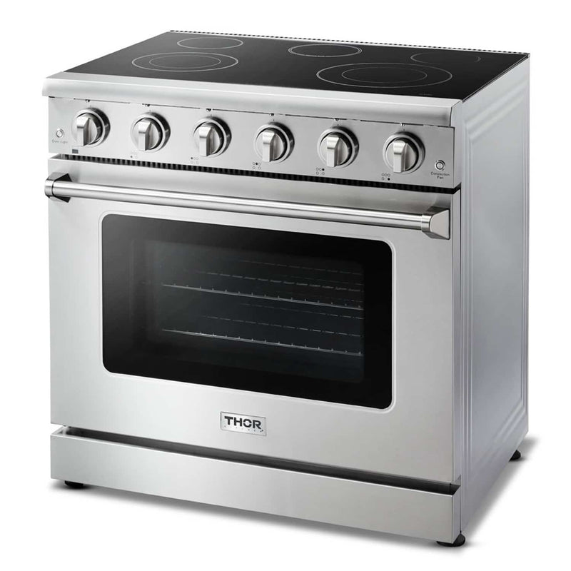 Thor Kitchen 36" 6.0 cu. ft. Oven Electric Range in Stainless Steel (HRE3601) Ranges Thor Kitchen 