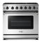Thor Kitchen 36-Inch Professional Natural Gas Range with 6.0 Cu. Ft. Oven in Stainless Steel (LRG3601U)