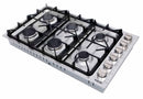 Thor Kitchen 36-Inch Professional Drop-In Gas Cooktop with Six Burners in Stainless Steel (TGC3601) Cooktops Thor Kitchen 
