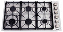 Thor Kitchen 36-Inch Professional Drop-In Gas Cooktop with Six Burners in Stainless Steel (TGC3601) Cooktops Thor Kitchen 