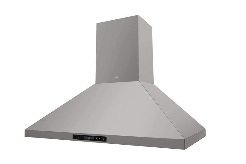 Thor Kitchen 4-Piece Pro Appliance Package - 30" Dual Fuel Range, French Door Refrigerator, Wall Mount Hood and Dishwasher in Stainless Steel Appliance Package Thor Kitchen 