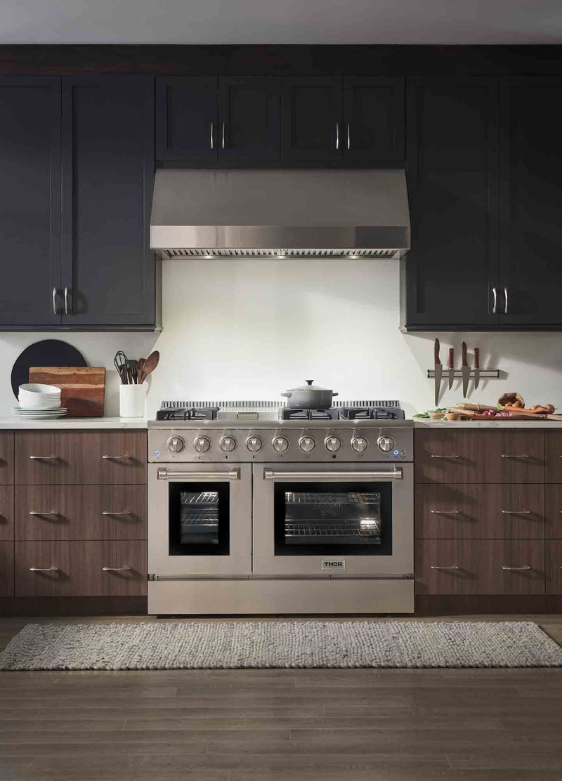 Thor Kitchen 48" 6.7 cu. ft. Professional Gas Range in Stainless Steel with Double Oven (HRG4808U) Ranges Thor Kitchen 