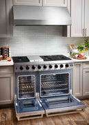 Thor Kitchen 48" 6.8 cu. ft. Double Oven Gas Range in Stainless Steel (LRG4807U) Ranges Thor Kitchen 