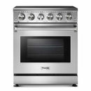 Thor Kitchen 6-Piece Appliance Package - 30-Inch Electric Range, Refrigerator with Water Dispenser, Wall Mount Hood, Dishwasher, Microwave Drawer, & Wine Cooler in Stainless Steel Appliance Package Thor Kitchen 