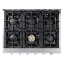 Thor Kitchen 6-Piece Pro Appliance Package - 36" Rangetop, Wall Oven, Wall Mount Hood, Refrigerator, Dishwasher, & Microwave in Stainless Steel Appliance Package Thor Kitchen 