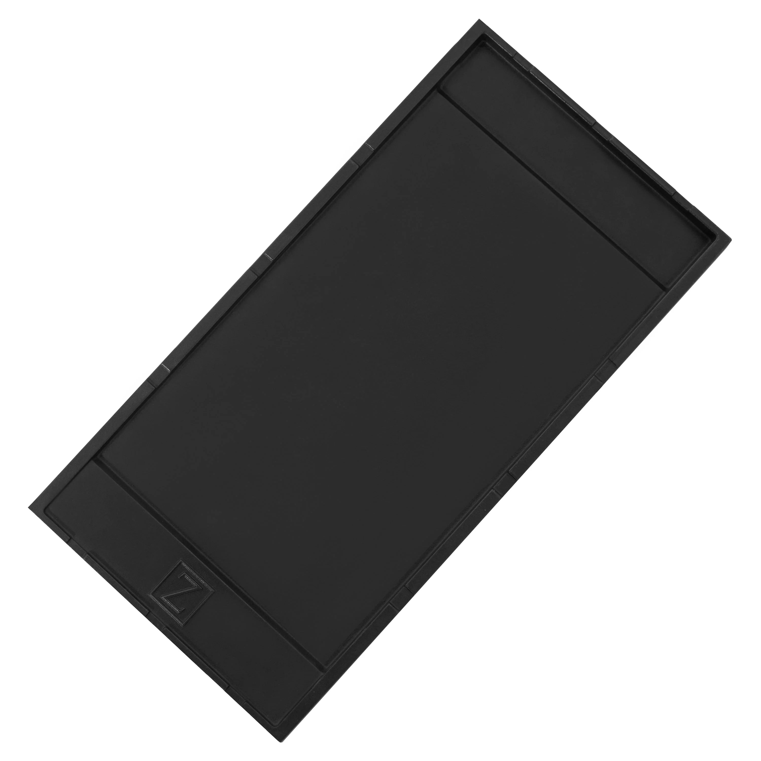 Reversible cast iron griddle insert, smooth flat cooking plate with embossed Z mark