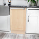 ZLINE 18 Tallac Series 3rd Rack Top Control Dishwasher in Unfinished Wood with Stainless Steel Tub, 51dBa (DWV-UF-18)