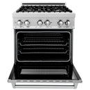 ZLINE 30-inch Legacy Series Dual Fuel Range with Gas Cooktop, Griddle and 4.0 Cu. Ft. Electric Oven in Fingerprint Resistant Stainless (RAS-SN-GR-30)
