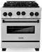 ZLINE Autograph Edition 30-Inch 4.0 cu. ft. Range with Gas Stove and Gas Oven in DuraSnow® Stainless Steel with Matte Black Accents (RGSZ-SN-30-MB)
