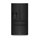 ZLINE 36-Inch 21.6 cu. ft Freestanding French Door Refrigerator with Water and Ice Dispenser in Fingerprint Resistant Black Stainless Steel (RFM-W-36-BS)