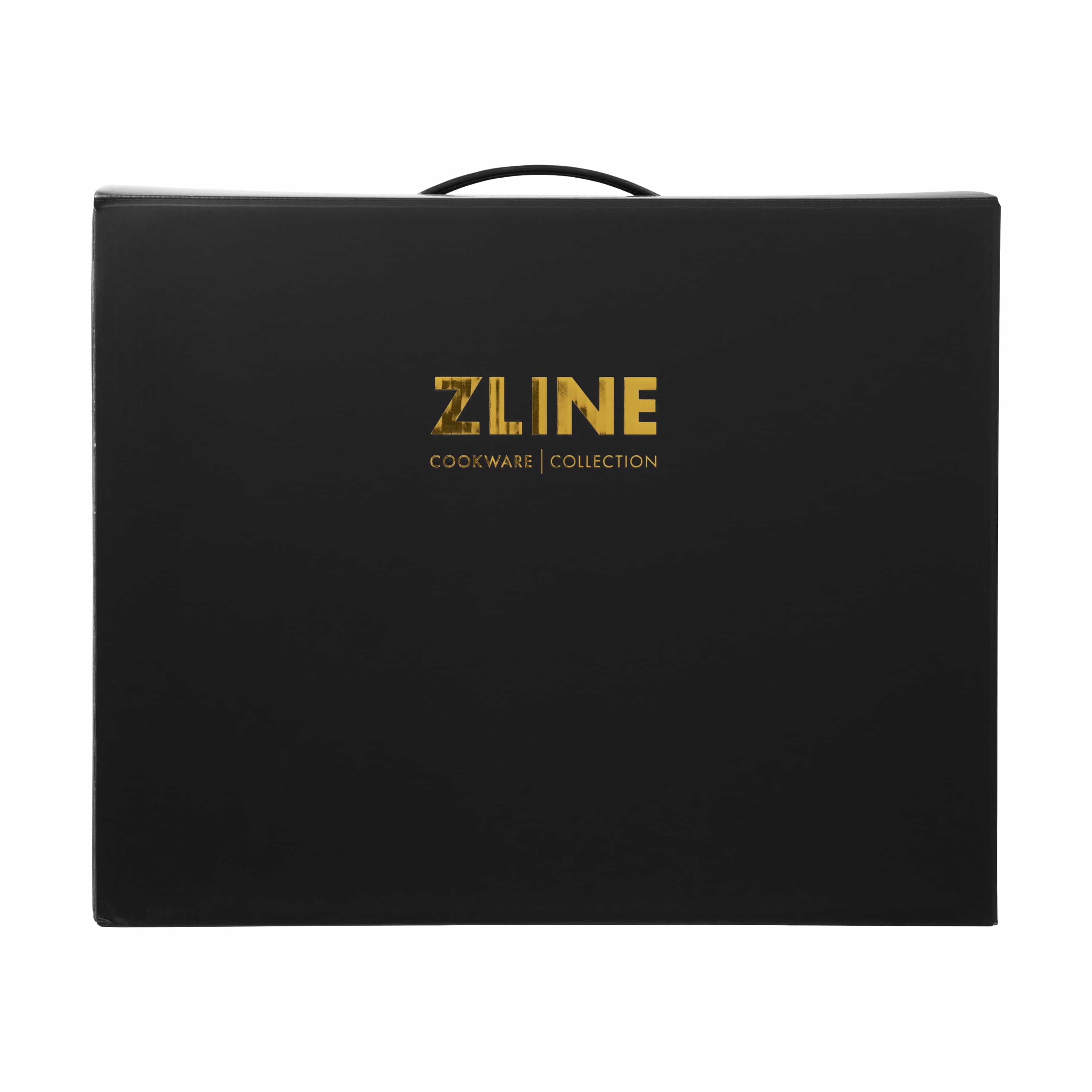 ZLINE black knife block set box with front gold logo and top handle