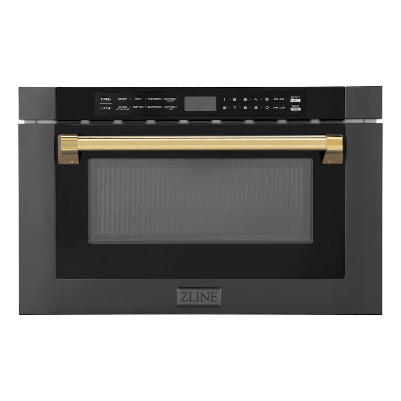 Gold and black online microwave