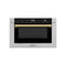 ZLINE Autograph Edition 24-Inch 1.2 cu. ft. Built-in Microwave Drawer with a Traditional Handle in Stainless Steel and Gold Accents (MWDZ-1-H-G)