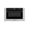 ZLINE Autograph Edition 24-Inch 1.2 cu. ft. Built-in Microwave Drawer with a Traditional Handle in Stainless Steel and Matte Black Accents (MWDZ-1-H-MB)