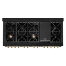 ZLINE Legacy Series Autograph Edition 60-inch Dual Fuel Range with Gas Stove and 7.4 Cu. Ft. Electric Oven in Black Stainless Steel with Champagne Bronze Accents (RABZ-60-CB)
