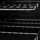 ZLINE Legacy Series Autograph Edition 48-inch Dual Fuel Range with 7 Gas Burner Stove and 6.0 Cu. Ft. Electric Oven in Black Stainless Steel with Gold Accents (RABZ-48-G)