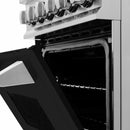 ZLINE 24-inch Legacy Series Dual Fuel Range with Gas Stove and 2.8 Cu. Ft. Electric Oven in Stainless Steel and Black Matte Door (RA-BLM-24)