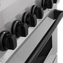 ZLINE Legacy Series Autograph Edition 48-inch Dual Fuel Range with Gas Stove and 6.0 Cu. Ft. Electric Oven in Fingerprint Resistant Satin Stainless Steel with Black Matte Accents (RASZ-SN-48-MB)