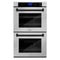 ZLINE 30-Inch Autograph Edition Double Wall Oven with Self Clean and True Convection in Fingerprint Resistant Stainless Steel and Matte Black (AWDSZ-30-MB)