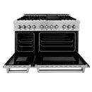 ZLINE 48-inch Legacy Series Dual Fuel Range Gas Cooktop, Griddle and 6.0 Cu. Ft. Electric Oven in Fingerprint Resistant Stainless (RAS-SN-GR-48)