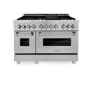 ZLINE 48-inch Legacy Series Dual Fuel Range Gas Cooktop, Griddle and 6.0 Cu. Ft. Electric Oven in Fingerprint Resistant Stainless (RAS-SN-GR-48)