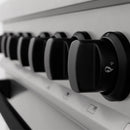 ZLINE Legacy Series Autograph Edition 30-inch Dual Fuel Range with Gas Stove and 4.0 Cu. Ft. Electric Oven in Stainless Steel with Matte Black Accents (RAZ-30-MB)