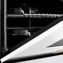 ZLINE Legacy Series Autograph Edition 60-inch Dual Fuel Range with Gas Stove and 7.4 Cu. Ft. Electric Oven in Stainless Steel with White Matte Door and Gold Accents (RAZ-WM-60-G)