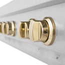 ZLINE Autograph Edition 36-Inch Porcelain Rangetop with 6 Gas Burners in Satin Stainless Steel and Gold Accents (RTSZ-36-G)