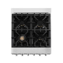 ZLINE 24-inch Legacy Series Dual Fuel Range with Gas Stove and 2.8 Cu. Ft. Electric Oven in Stainless Steel with Brass Burners (RA-BR-24)