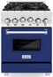 ZLINE 24-Inch 2.8 cu. ft. Range with Gas Stove and Gas Oven in Stainless Steel and Blue Gloss Door (RG-BG-24)