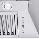 ZLINE 60-Inch Professional Convertible Vent Wall Mount Range Hood in Stainless Steel with Crown Molding (597CRN-60)