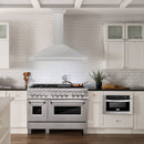 ZLINE 48-Inch Wall Mounted Range Hood in Satin Stainless Steel with Stainless Steel Handle (KB4SNX-48)