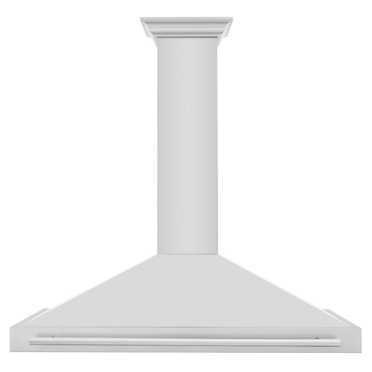 Wall-mounted stainless steel range hood chimney and front canopy with slim handle
